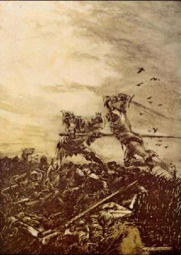 Kampf zwischen Artus und Mordred