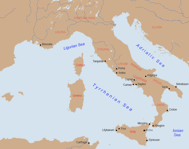 Karte von Italien