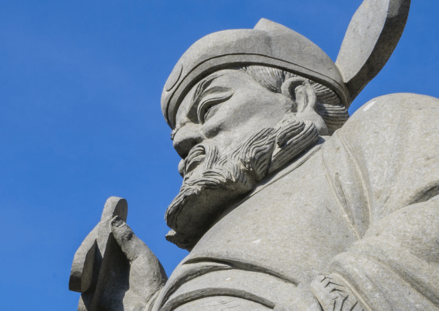 Statue des chinesischen Gottes Erlang Shen