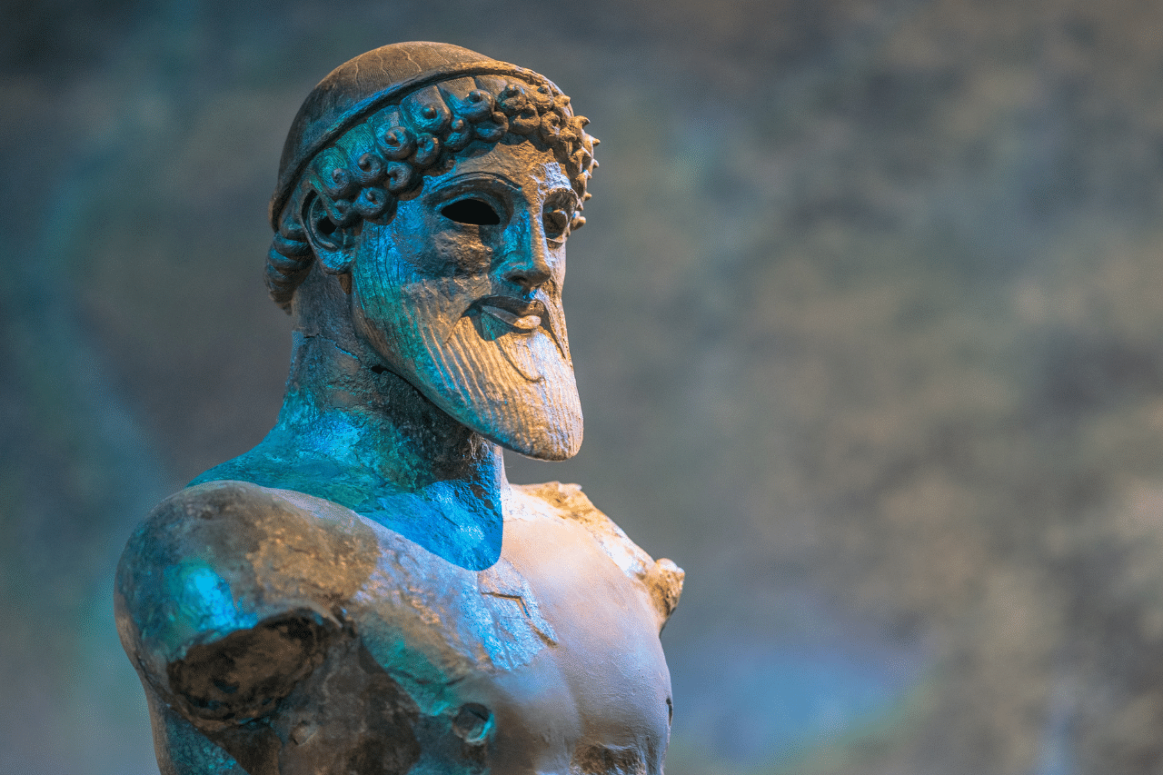 Statue des Poseidon, einem der griechischen Mythologie-Götter