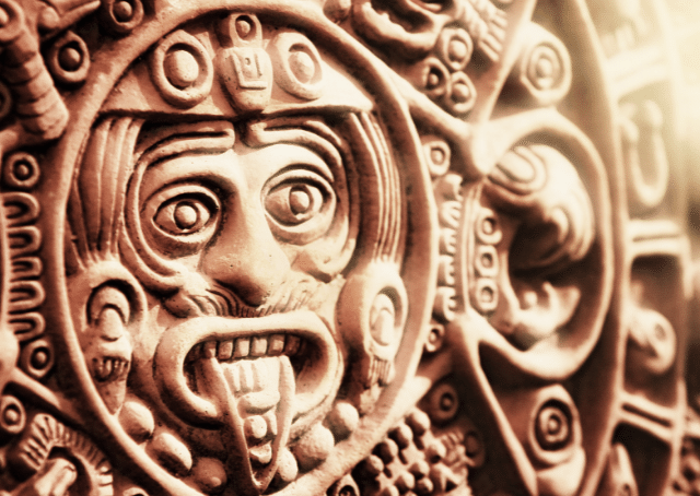 Symbol des aztekischen Sonnengottes Tonatiuh