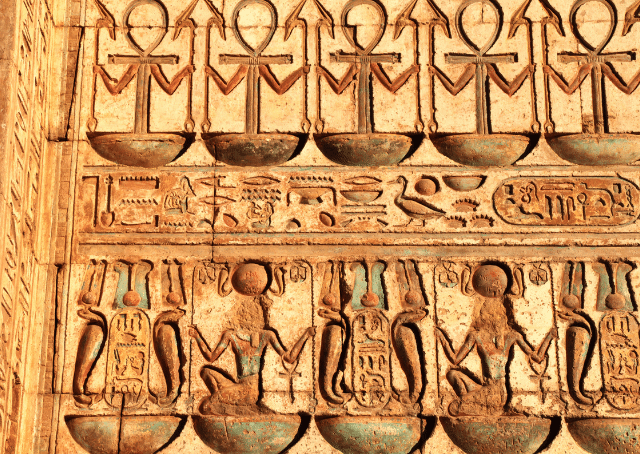 Tempel des Khonsu, ägyptischer Gott des Mondes und der Zeit