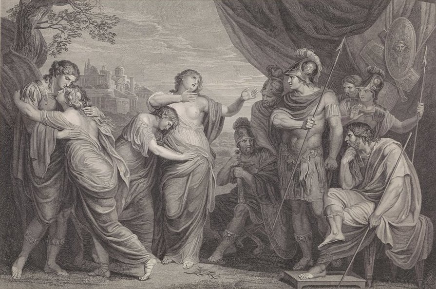Eteokles, Polyneikes und Iokaste - Eine Illustration der schicksalhaften Begegnung