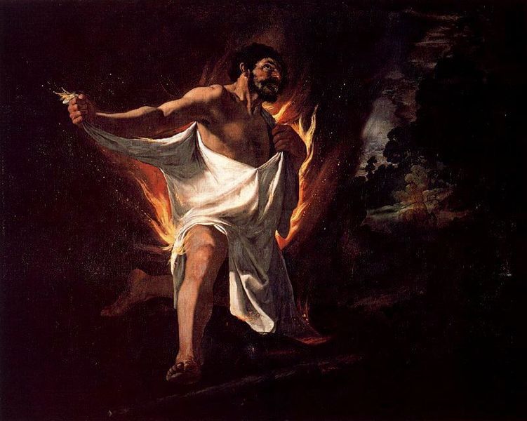 Hercules, in den Wahnsinn getrieben, in einem klassischen Gemälde