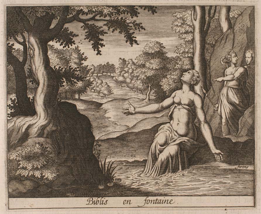 Byblis in eine Quelle verwandelt - aus Ovids Metamorphosen
