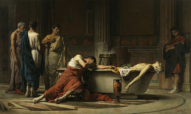Der Tod des Seneca, Gemälde seines erzwungenen Selbstmords