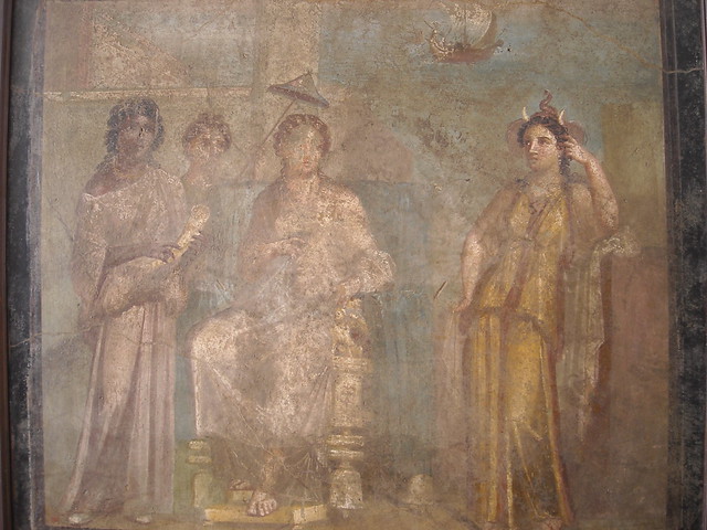 Historische Illustration einer Szene aus Vergils Leben und Dichtung