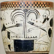 Ajax and Achilles playing a game