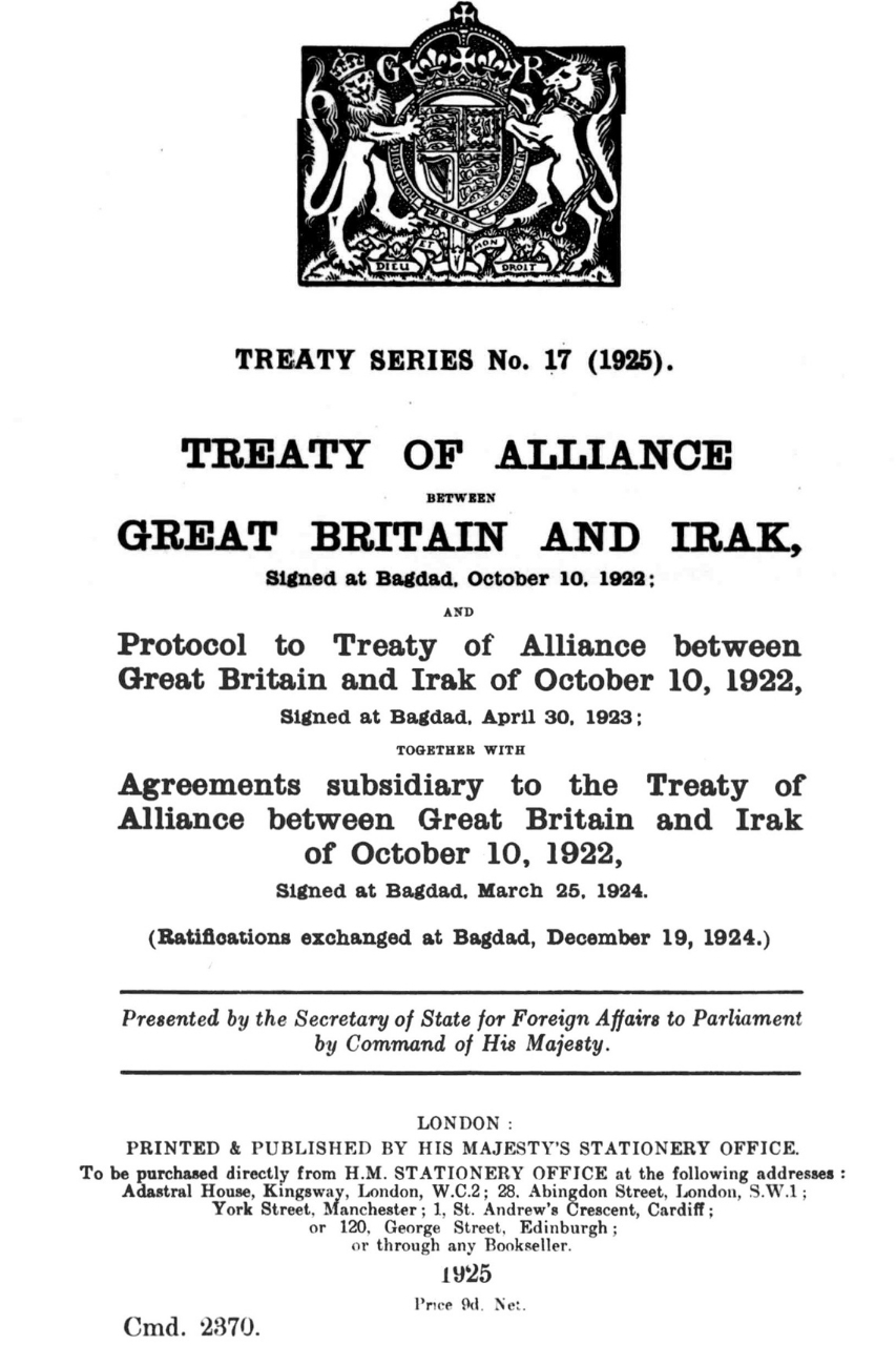 Anglo-Irakischer Vertrag 1922