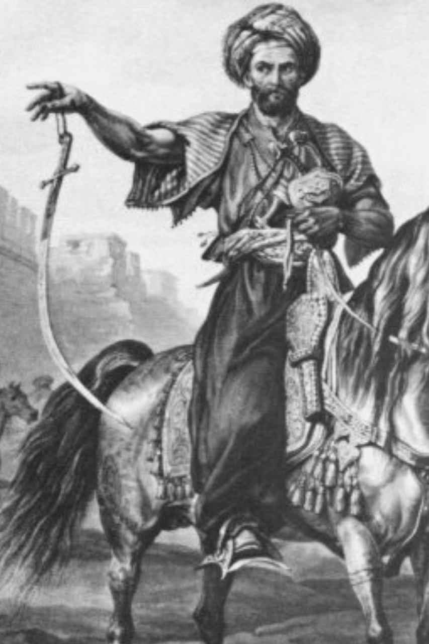 Baibars auf seinem Pferd