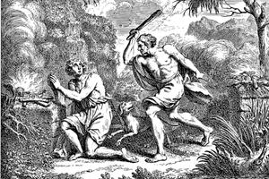 Cain killing Abel as biblical allusion in Beowulf