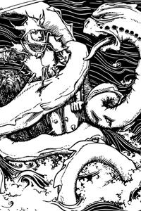 Beowulf and evil monster Grendel