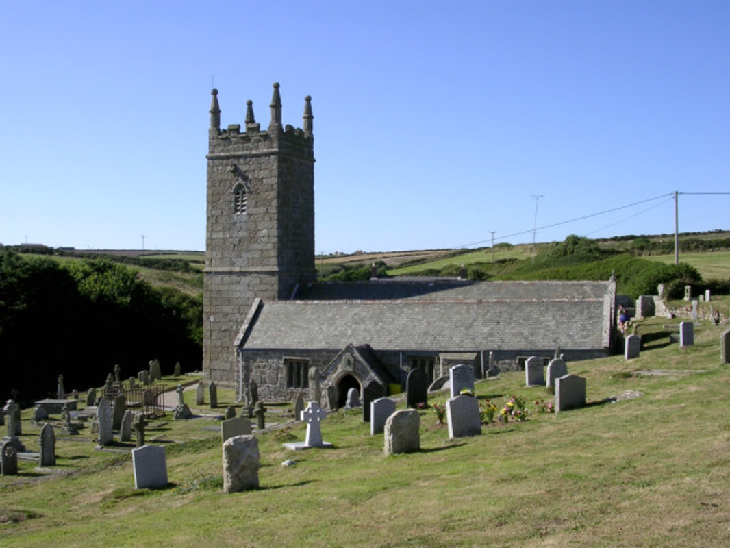 Kirche von St Levan, Cornwall, geweiht Geraints Sohn Selyf, oder Selfan. Foto von Jim Champion, CC-BY 2.0