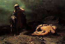 Defying Creon - Antigone burying Polyneices