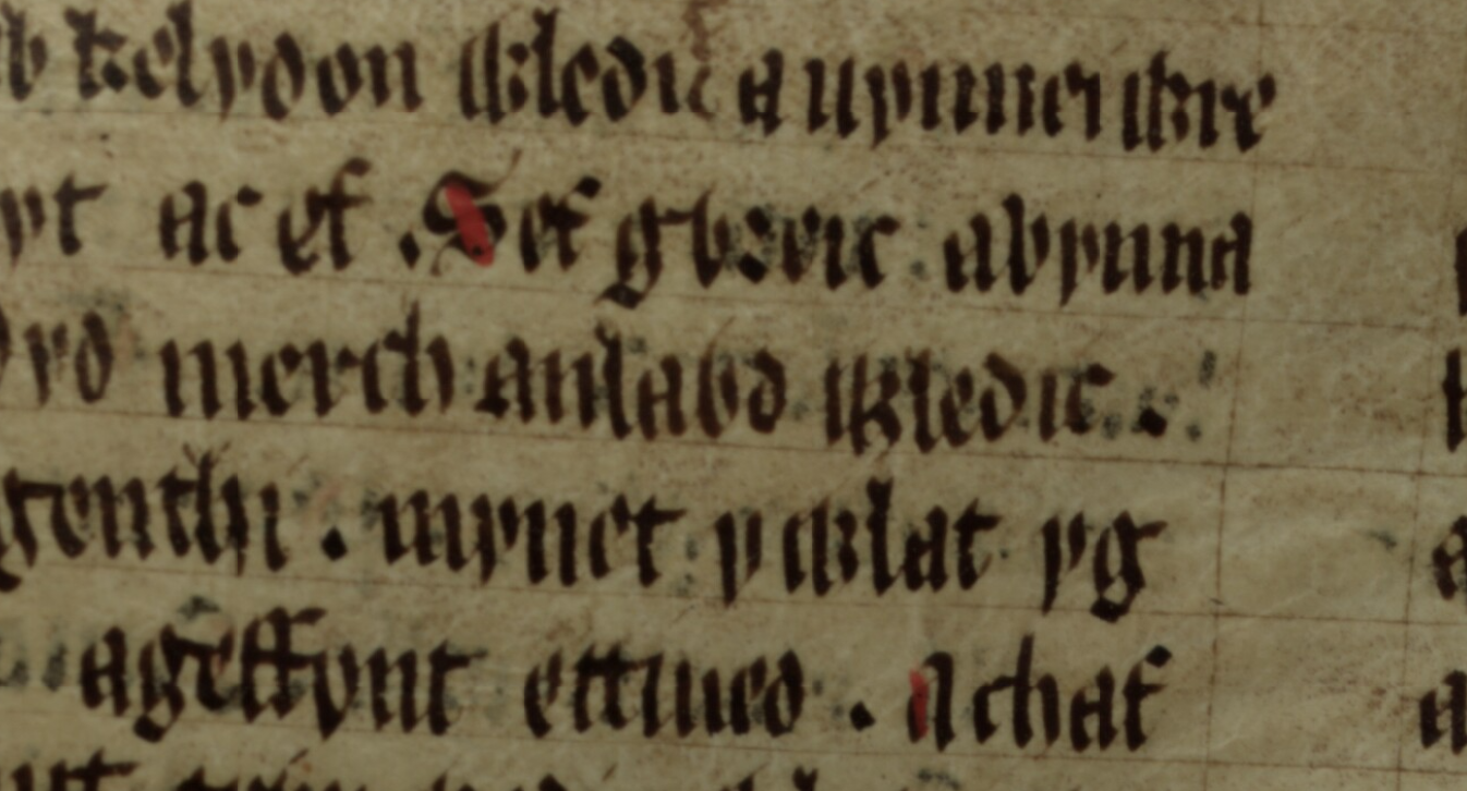 Culhwch und Olwen, Folio 200v, zeigt möglicherweise den frühesten erhaltenen Verweis auf Amlawdd
