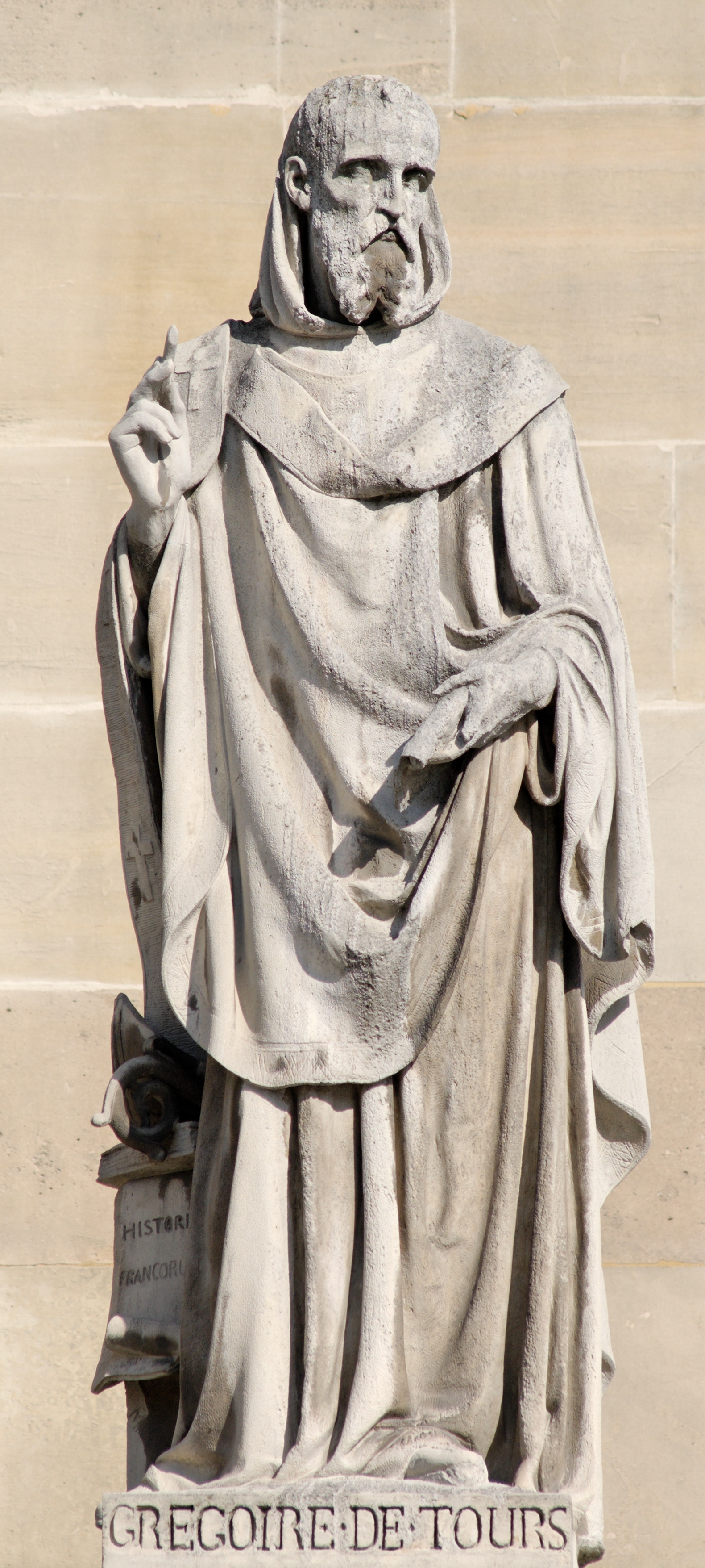 Statue von Gregor von Tours, Jean Marcellin, 19. Jahrhundert, Louvre, Frankreich