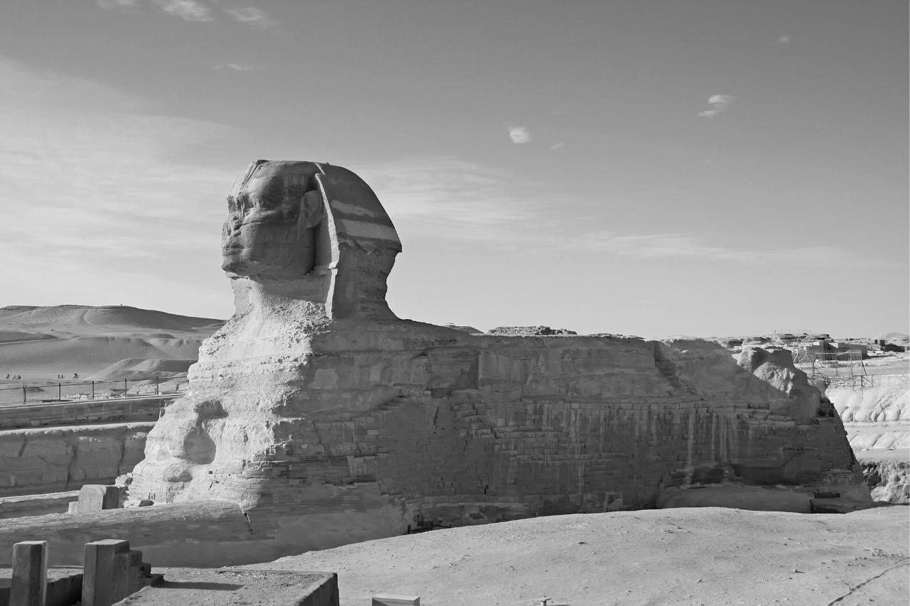 König Khafre und die Sphinx von Gizeh
