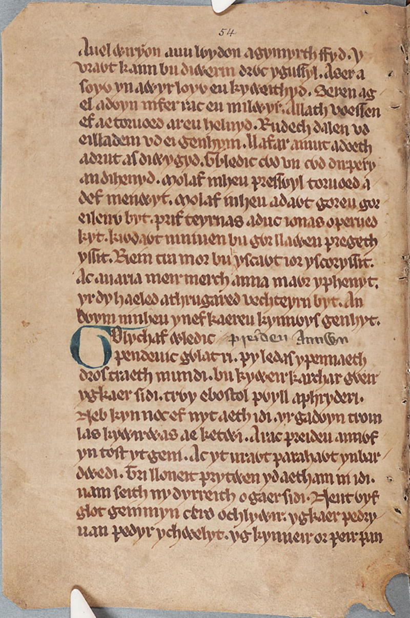 Beginn von <i>Preiddeu Annwn</i>, Peniarth MS 2, Folio 25v
