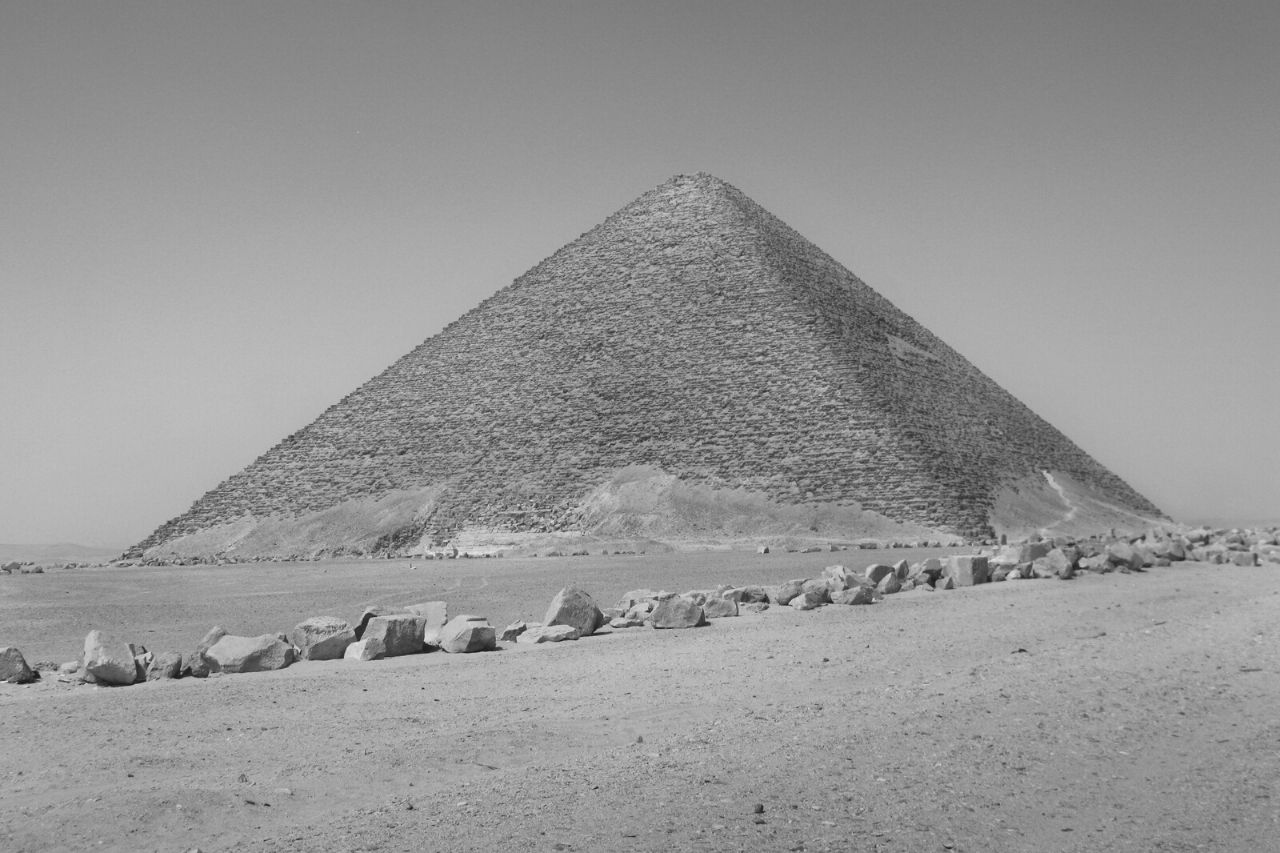 Red pyramid of King Sneferu at Dahshur Cairo Egypt