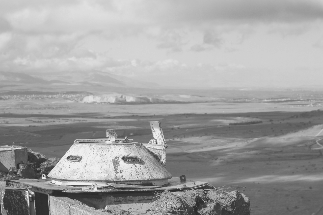 View from a bunker in Golan Heights