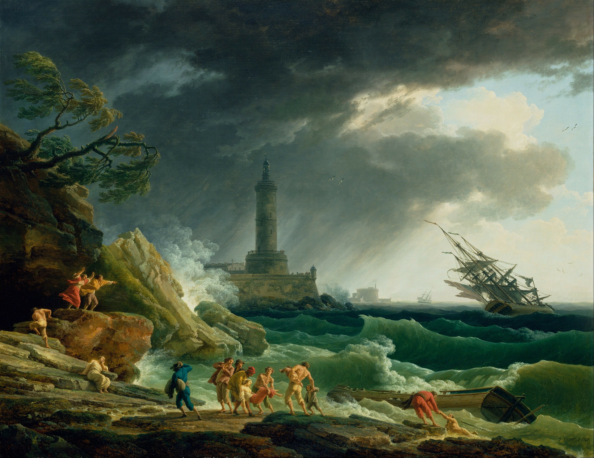 Zeus storm destroys Odysseus ship